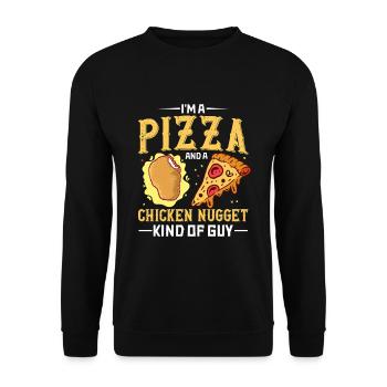 Pizza Food Pizzeria Pizza slice Pizza maker - Unisex Sweatshirt - black - Front - Alina (178cm) & Michal (187cm)