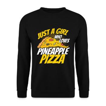 Pizza Food Pizzeria Tranche de pizza Pizza maker - Sweat-shirt Unisexe - noir - Devant - Alina (178cm) & Michal (187cm)
