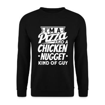 Pizza Food Pizzeria Pizza slice Pizza maker - Unisex Sweatshirt - black - Front - Alina (178cm) & Michal (187cm)