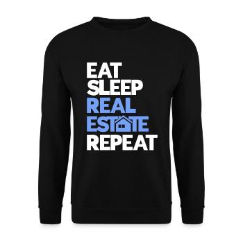 Agent immobilier Courtier Profession Immobilier - Sweat-shirt Unisexe - noir - Devant - Alina (178cm) & Michal (187cm)