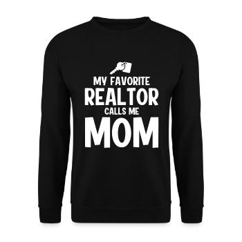 Immobilienmakler Makler Beruf Immobilien - Unisex Pullover - Schwarz - Vorne - Alina (178cm) & Michal (187cm)