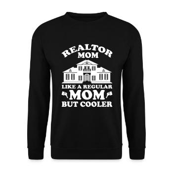 Immobilienmakler Makler Beruf Immobilien - Unisex Pullover - Schwarz - Vorne - Alina (178cm) & Michal (187cm)