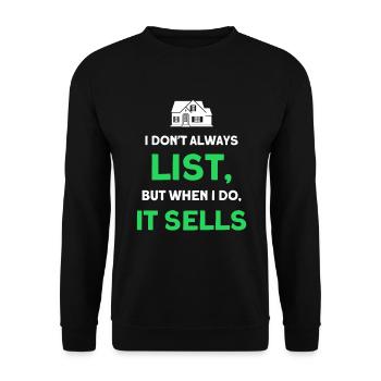 Agent immobilier Courtier Profession Immobilier - Sweat-shirt Unisexe - noir - Devant - Alina (178cm) & Michal (187cm)