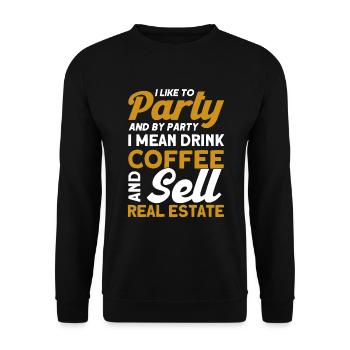 Agent immobilier Courtier Profession Immobilier - Sweat-shirt Unisexe - noir - Devant - Alina (178cm) & Michal (187cm)