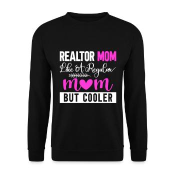 Immobilienmakler Makler Beruf Immobilien - Unisex Pullover - Schwarz - Vorne - Alina (178cm) & Michal (187cm)