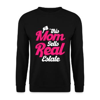 Immobilienmakler Makler Beruf Immobilien - Unisex Pullover - Schwarz - Vorne - Alina (178cm) & Michal (187cm)