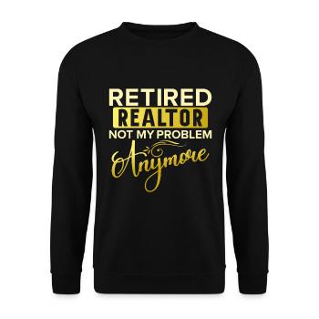 Agent immobilier Courtier Profession Immobilier - Sweat-shirt Unisexe - noir - Devant - Alina (178cm) & Michal (187cm)