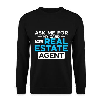 Agent immobilier Courtier Profession Immobilier - Sweat-shirt Unisexe - noir - Devant - Alina (178cm) & Michal (187cm)