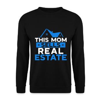 Immobilienmakler Makler Beruf Immobilien - Unisex Pullover - Schwarz - Vorne - Alina (178cm) & Michal (187cm)