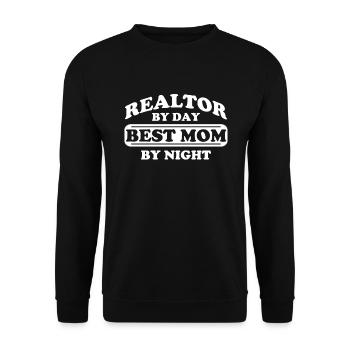 Immobilienmakler Makler Beruf Immobilien - Unisex Pullover - Schwarz - Vorne - Alina (178cm) & Michal (187cm)