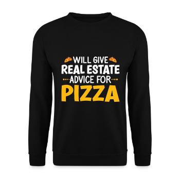 Agent immobilier Courtier Profession Immobilier - Sweat-shirt Unisexe - noir - Devant - Alina (178cm) & Michal (187cm)