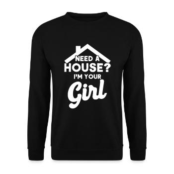 Agent immobilier Courtier Profession Immobilier - Sweat-shirt Unisexe - noir - Devant - Alina (178cm) & Michal (187cm)