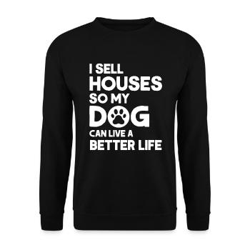 Agent immobilier Courtier Profession Immobilier - Sweat-shirt Unisexe - noir - Devant - Alina (178cm) & Michal (187cm)