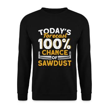 Carpenter Gift Saying Woodworking - Unisex Sweatshirt - black - Front - Alina (178cm) & Michal (187cm)