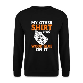 Carpenter Gift Saying Woodworking - Unisex Sweatshirt - black - Front - Alina (178cm) & Michal (187cm)