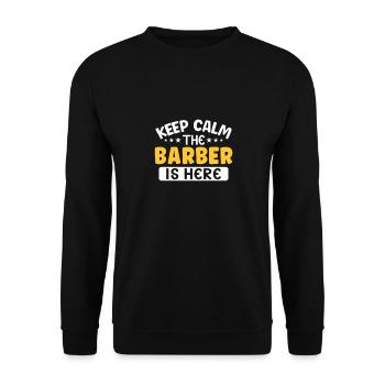 Hairdresser Saying Gift Hair Salon Hairdresser - Unisex Sweatshirt - black - Front - Alina (178cm) & Michal (187cm)