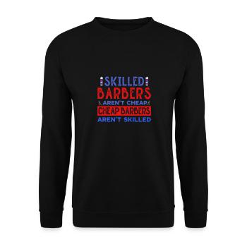 Hairdresser Saying Gift Hair Salon Hairdresser - Unisex Sweatshirt - black - Front - Alina (178cm) & Michal (187cm)