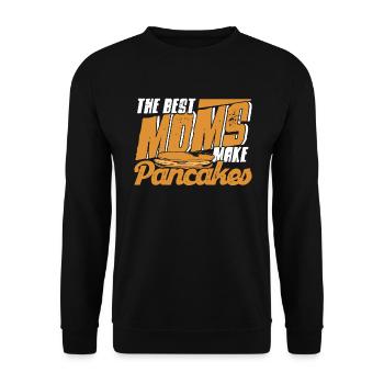 Pfannkuchen Liebhaber Geschenk Pfannkuchen Spruch - Unisex Pullover - Schwarz - Vorne - Alina (178cm) & Michal (187cm)