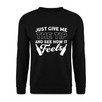 Bartender Gift Mixologist Saying Bar - Unisex Sweatshirt - black - Front - Alina (178cm) & Michal (187cm)