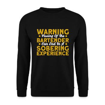 Barman Cadeau Mixologue Dire Bar - Sweat-shirt Unisexe - noir - Devant - Alina (178cm) & Michal (187cm)