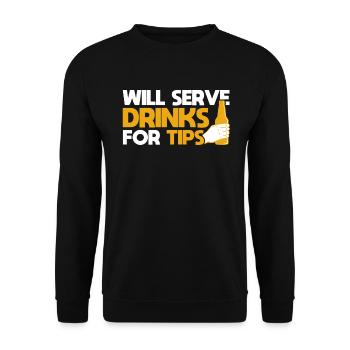 Bartender Gift Mixologist Saying Bar - Unisex Sweatshirt - black - Front - Alina (178cm) & Michal (187cm)