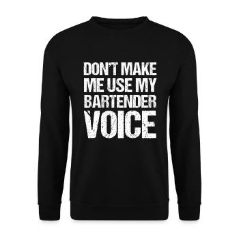 Barkeeper Geschenk Mixologist Spruch Bar - Unisex Pullover - Schwarz - Vorne - Alina (178cm) & Michal (187cm)