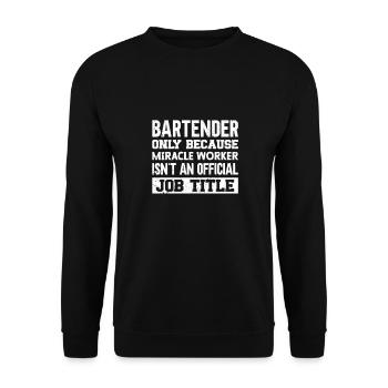 Barkeeper Geschenk Mixologist Spruch Bar - Unisex Pullover - Schwarz - Vorne - Alina (178cm) & Michal (187cm)