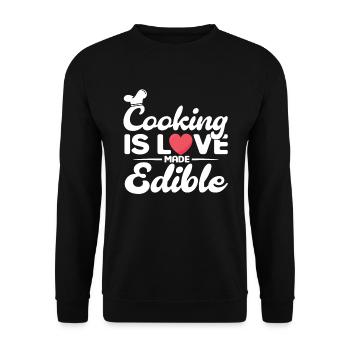 Chef Saying Gift Funny Chef - Unisex Sweatshirt - black - Front - Alina (178cm) & Michal (187cm)