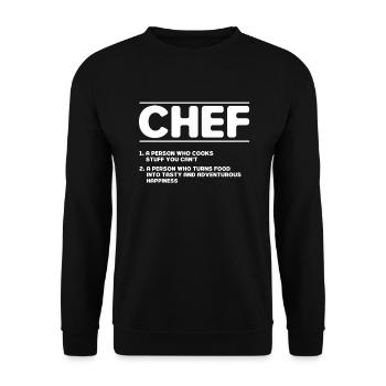 Chef saying gift funny cook - Unisex Sweatshirt - black - Front - Alina (178cm) & Michal (187cm)