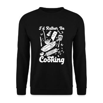 Chef Saying Gift Funny Chef - Unisex Sweatshirt - black - Front - Alina (178cm) & Michal (187cm)