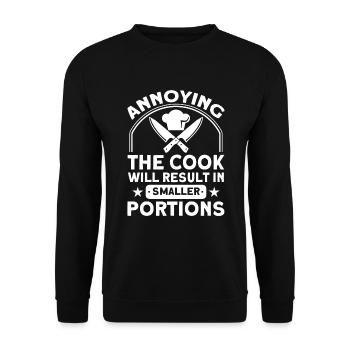 Chef saying gift funny cook - Unisex Sweatshirt - black - Front - Alina (178cm) & Michal (187cm)