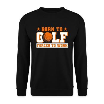 Golf Geschenk für Golfer - Unisex Pullover - Schwarz - Vorne - Alina (178cm) & Michal (187cm)