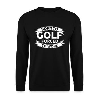 Golf Geschenk für Golfer - Unisex Pullover - Schwarz - Vorne - Alina (178cm) & Michal (187cm)