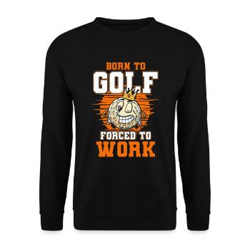 Golf Geschenk für Golfer - Unisex Pullover - Schwarz - Vorne - Alina (178cm) & Michal (187cm)