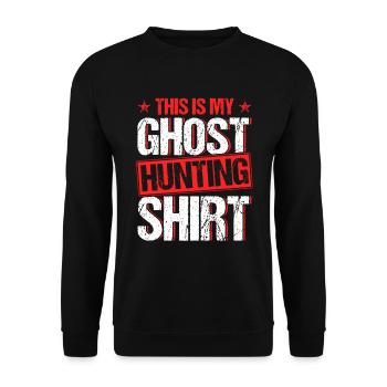 This is my ghost hunt - Unisex Sweatshirt - black - Front - Alina (178cm) & Michal (187cm)