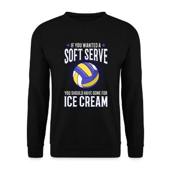 Cadeau de joueur de volley-ball Drôle de volley-ball - Sweat-shirt Unisexe - noir - Devant - Alina (178cm) & Michal (187cm)
