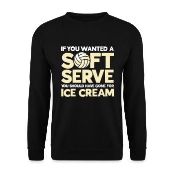Cadeau de joueur de volley-ball Drôle de volley-ball - Sweat-shirt Unisexe - noir - Devant - Alina (178cm) & Michal (187cm)