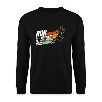 Runner Marathon Dog Mother Dogs Mother - Unisex Sweatshirt - black - Front - Alina (178cm) & Michal (187cm)