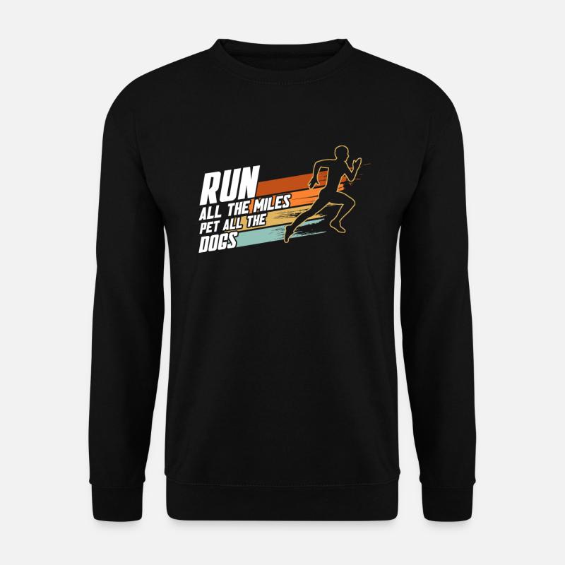 Läuferin Marathon Hundemutter Hunde Mutter - Unisex Pullover - Schwarz