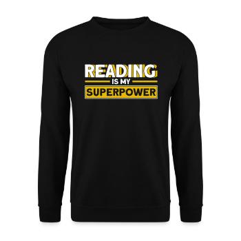 Livre de lecture livre livre cadeau lecture de livres - Sweat-shirt Unisexe - noir - Devant - Alina (178cm) & Michal (187cm)