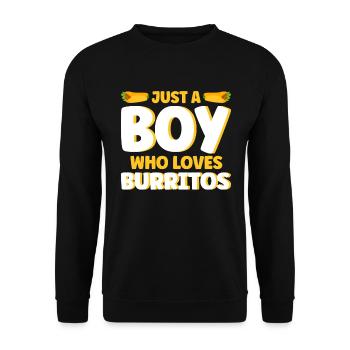 Burrito Taco Mexico Food Fan Burrito Eating - Unisex Sweatshirt - black - Front - Alina (178cm) & Michal (187cm)