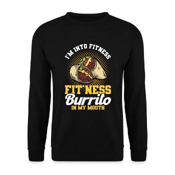 Burrito Taco Mexico Food Fan Burrito Eating - Unisex Sweatshirt - black - Front - Alina (178cm) & Michal (187cm)
