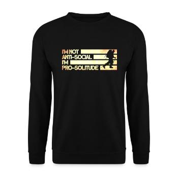 Camping Randonnée Cadeau Campeur Randonneur En Plein Air - Sweat-shirt Unisexe - noir - Devant - Alina (178cm) & Michal (187cm)