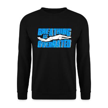 Nageur cadeau nageur disant natation - Sweat-shirt Unisexe - noir - Devant - Alina (178cm) & Michal (187cm)