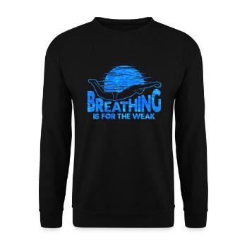 Nageur cadeau nageur disant natation - Sweat-shirt Unisexe - noir - Devant - Alina (178cm) & Michal (187cm)