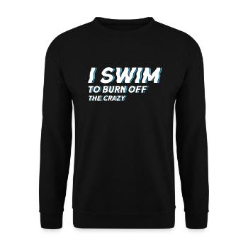 Nageur cadeau nageur disant natation - Sweat-shirt Unisexe - noir - Devant - Alina (178cm) & Michal (187cm)