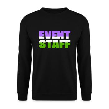 Event Staff Shirt Party Crew Uniform Pride Lgbt - Unisex Sweatshirt - black - Front - Alina (178cm) & Michal (187cm)