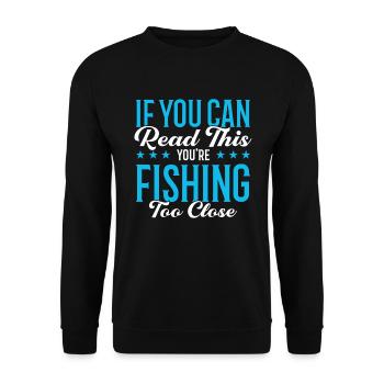 Cadeau de pêche Pêche Pêcheur Drôle De Pêcheur - Sweat-shirt Unisexe - noir - Devant - Alina (178cm) & Michal (187cm)