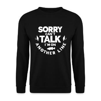 Cadeau de pêche Pêche Pêcheur Drôle De Pêcheur - Sweat-shirt Unisexe - noir - Devant - Alina (178cm) & Michal (187cm)