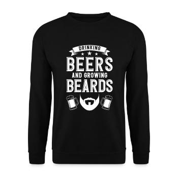 Beards Saying Funny Beard Gift Beard - Unisex Sweatshirt - black - Front - Alina (178cm) & Michal (187cm)
